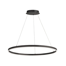 Dainolite CIR-3263C-MB - 63W Chandelier, Matte Black with White Acrylic Diffuser