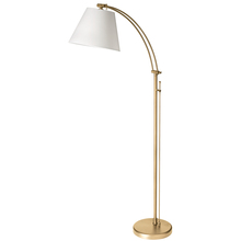  DM2578-F-AGB - 1LT Incan Adjustable Floor Lamp, AGB w/ WH Shade