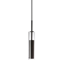 Dainolite LUN-1LEDP-BK - 6W LED Pendant, Black Finish with Clear Glass