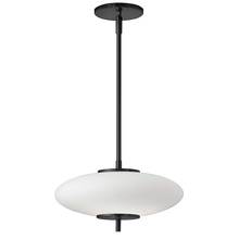 Dainolite MAD-121LEDP-MB - 16W Pendant Matte Black with Opal Glass