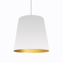  OD-L-692 - 1LT Oversized Drum Pendant,Large - Wht/Gld