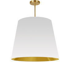  ODR-L-692 - 1LT Oversized Drum Pendant Large, WH/GLD Shade