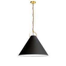  PCN-241P-AGB-797 - 1LT Incand Pendant, AGB w/ BK Shade