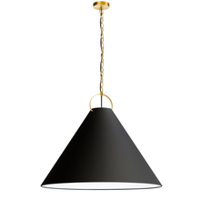  PCN-321P-AGB-797 - 1LT Incand Pendant, AGB w/ BK Shade