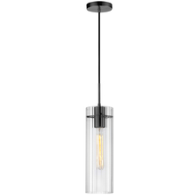  PTA-51P-CFF-MB - 1LT Incand Pendant, MB w/ CLR Fluted Glass