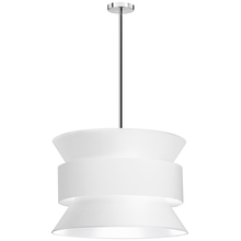  QUA-244P-WH - 4LT Incandescent Pendant, PC w/ WH Shades