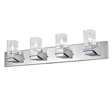 Dainolite VER-324W-PC - 4 Light Incandescent Vanity, Polished Chrome w/ Clear Glass