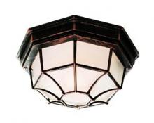  40581 BC - Benkert 1-Light, Weblike Design, Enclosed Flush Mount Ceiling Lantern Light