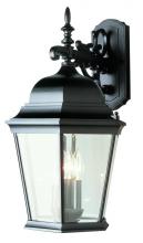  51002 BK - Classical Collection, Traditional Metal and Beveled Glass, Armed Wall Lantern Light