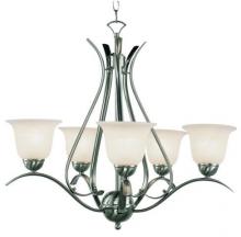  9285 BN - Aspen 5-Light, Single Tier, Bell Shaded Chandelier