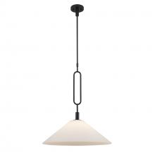  PND-2255 BK - Lumidrop 1 - Light Modern Pendant with Opal Glass