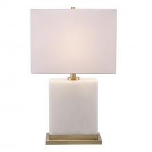  RTL-9147 AG - Evadne 1 - Light Square-Base Table Lamp