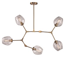  PND-2092 AG - Quantum 41-In. 5-Light, 5-Shade Indoor Pendant