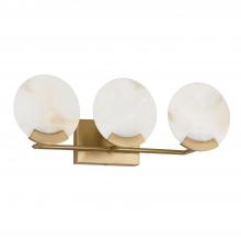 Capital Canada 154631AD - 3-Light Vanity in Aged Brass with Natural Alabaster Stone