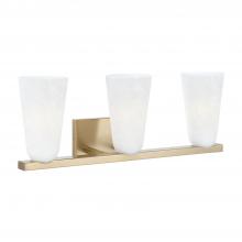 Capital Canada 156931MA-556 - 3-Light Vanity in Matte Brass with Faux Alabaster Glass