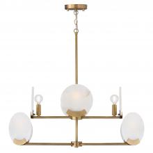 Capital Canada 454681AD - 8-Light Two-Tier Chandelier in Aged Brass with Natural Alabaster Stone