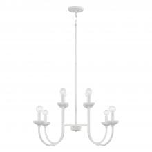 Capital Canada 456181CE - 8-Light Chandelier in Matte White with Handcrafted Fluted Ceramic Accents