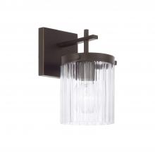 Capital Canada 656211OR-555 - 1-Light Sconce in Oil Rubbed Bronze with Clear Beveled Fluted Glass