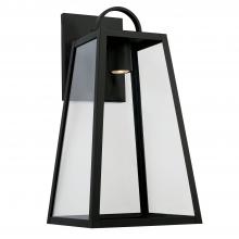  943713BK-GL - 1 Light Outdoor Wall Lantern