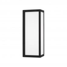  954711BK-LD - Integrated LED Outdoor Wall Lantern in Black with Painted White Glass