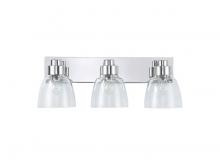 Golden Canada 0314-BA3 CH-CLR - Remy 3-Light Vanity Light in Chrome with Clear Glass