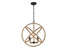 Golden Canada 0868-4 NB - Marina 4-Light Chandelier in Natural Black