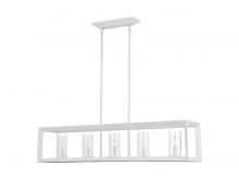  2073-LP NWT-CLR - Smyth 5-Light Linear Pendant in Natural White with Clear Glass