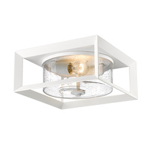 Golden Canada 2073-OFM NWT-SD - Smyth NWT Flush Mount - Outdoor in Natural White with Seeded Glass Shade