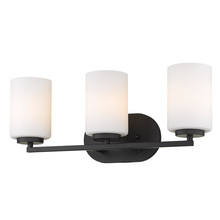  2243-BA3 BLK-OP - Manhattan 3 Light Bath Vanity in Matte Black