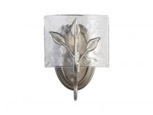 Golden Canada 3160-1W PS-HWG - Calla 1-Light Vanity Light in Peruvian Silver with Hammered Water Glass