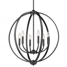  3167-6 BLK - Colson BLK 6 Light Chandelier in Matte Black