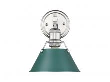 Golden Canada 3306-BA1 CH-GN - Orwell 1-Light Bath Vanity in Chrome with Pine Green