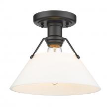  3306-FM BLK-OP - Orwell BLK Flush Mount in Matte Black with Opal Glass