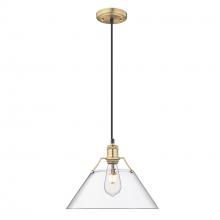  3306-L BCB-CLR - Orwell BCB Large Pendant - 14" in Brushed Champagne Bronze with Clear Glass