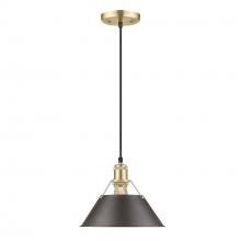  3306-M BCB-RBZ - Orwell BCB Medium Pendant - 10 in Brushed Champagne Bronze with Rubbed Bronze shade