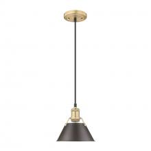  3306-S BCB-RBZ - Orwell BCB Small Pendant - 7 in Brushed Champagne Bronze with Rubbed Bronze shade