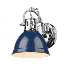  3602-BA1 CH-NVY - Duncan CH 1 Light Bath Vanity in Chrome with Navy Blue Shade