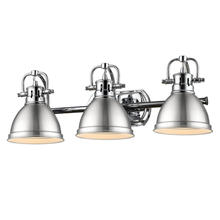 Golden Canada 3602-BA3 CH-PW - Duncan 3-Light Bath Vanity in Chrome with Pewter