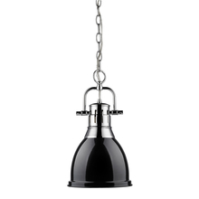  3602-S CH-BK - Duncan Small Pendant with Chain