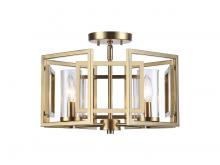 Golden Canada 6068-FM BCB - Marco 4-Light Flush Mount in Brushed Champagne Bronze with Clear Glass