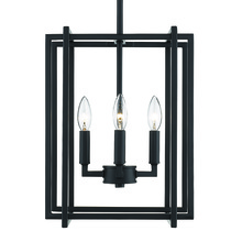 Golden Canada 6070-4 BLK-BLK - Tribeca 4-Light Chandelier in Matte Black with Matte Black Accents