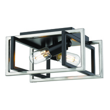 Golden Canada 6070-FM BLK-PW - Tribeca 2Lt Flush Mount