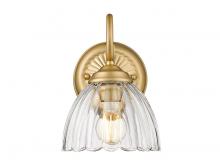 Golden Canada 6952-1W BCB-CLR - Audra 1-Light Wall Sconce in Brushed Champagne Bronze with Clear Glass