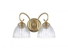 Golden Canada 6952-BA2 BCB-CLR - Audra 2-Light Vanity Light in Brushed Champagne Bronze with Clear Glass