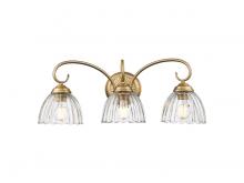 Golden Canada 6952-BA3 BCB-CLR - Audra 3-Light Vanity Light in Brushed Champagne Bronze with Clear Glass