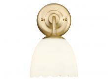 Golden Canada 6954-1W BCB-OP - Dorinda 1-Light Wall Sconce in Brushed Champagne Bronze with Opal Glass