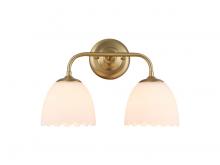 Golden Canada 6954-BA2 BCB-OP - Dorinda 2-Light Vanity Light in Brushed Champagne Bronze with Opal Glass