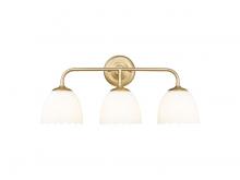 Golden Canada 6954-BA3 BCB-OP - Dorinda 3-Light Vanity Light in Brushed Champagne Bronze with Opal Glass