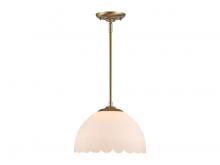 Golden Canada 6954-M BCB-OP - Dorinda 1-Light Pendant in Brushed Champagne Bronze with Opal Glass