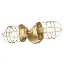 Golden Canada 9808-2W BCB - Seaport 2-Light Wall Sconce in Brushed Champagne Bronze